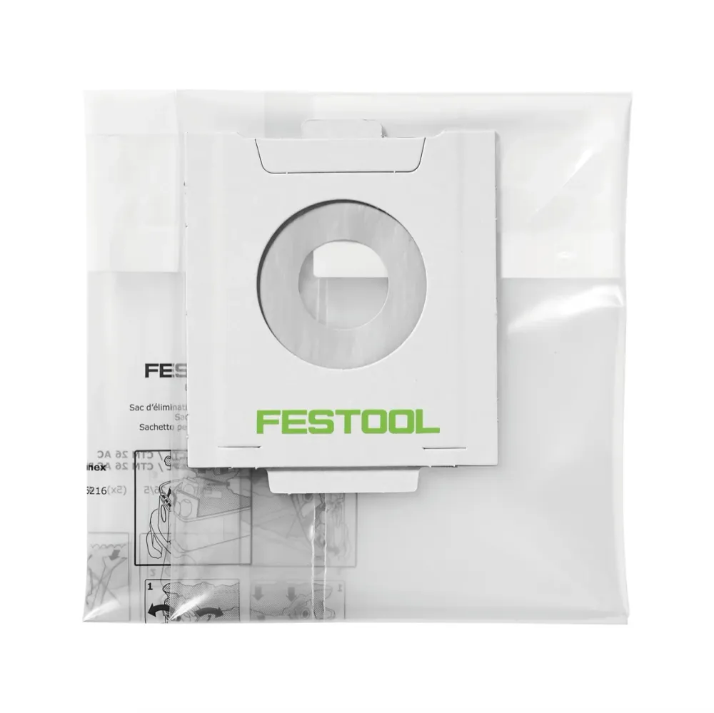 Festool ENS-CT 36 AC/25 Worek na odpady 25 sztuk (5x 496215 ) do odkurzacza mobilnego CT 36 z funkcją Autoclean