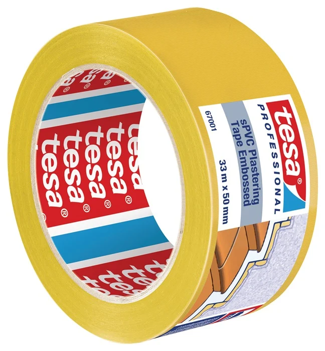 Taśma tynkarska tesa PVC 67001 ( 3000265336 ) poprzecznie rowkowana Długość 33 m Szerokość 50 mm