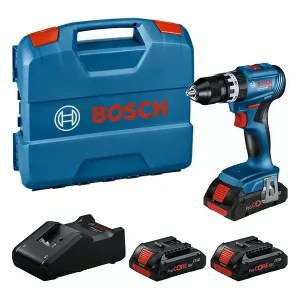 Bosch Professional akumulatorowa wiertarko-wkrętarka udarowa GSB 18V-45 z akumulatorami
