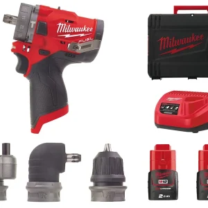 Milwaukee M12 Fuel FPDX Wiertarko-wkrętarka udarowa 3 uchwyty bezszczotkowa