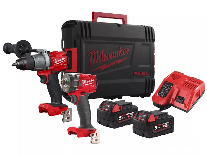 Milwaukee Zestaw wiertarko-wkrętarka M18 FPD2 + klucz udarowy FIW2F12 18V Fuel