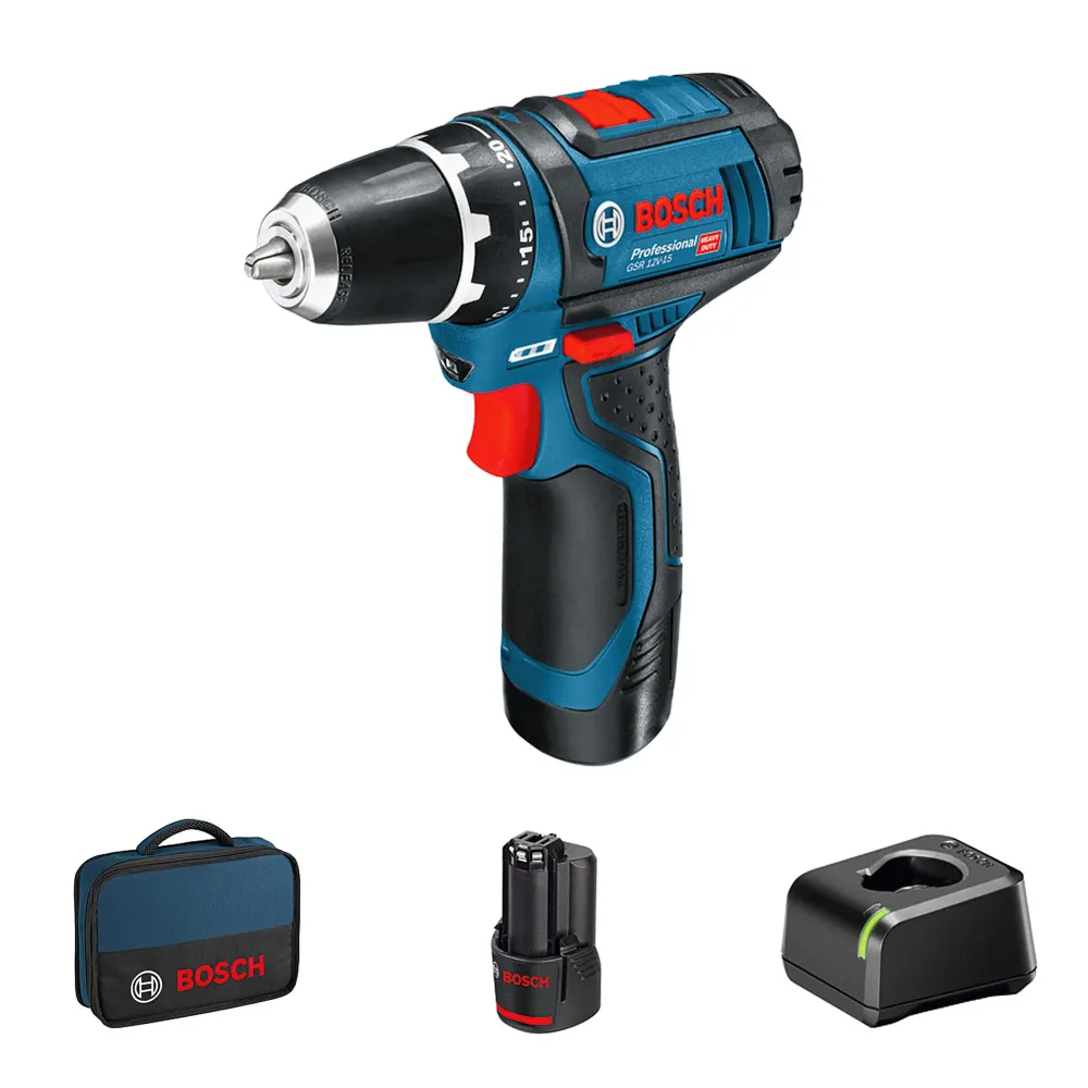 Wiertarko-wkrętarka akumulatorowa Bosch GSR 12V-15 12V 2Ah