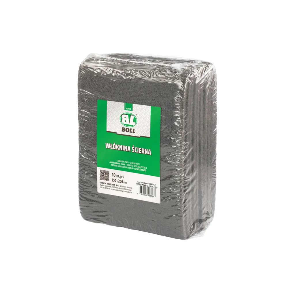 Włóknina ścierna MICRO FINE gr.1500 150x200mm jasno szary - 1 arkusz | 0022024