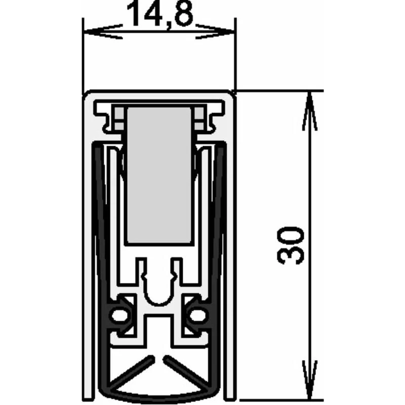 ATHMER uszczelka do drzwi Schall-Ex(R) L-15/30 WS 1-880 1-stronna długość 1083 mm ( 3327023203 )