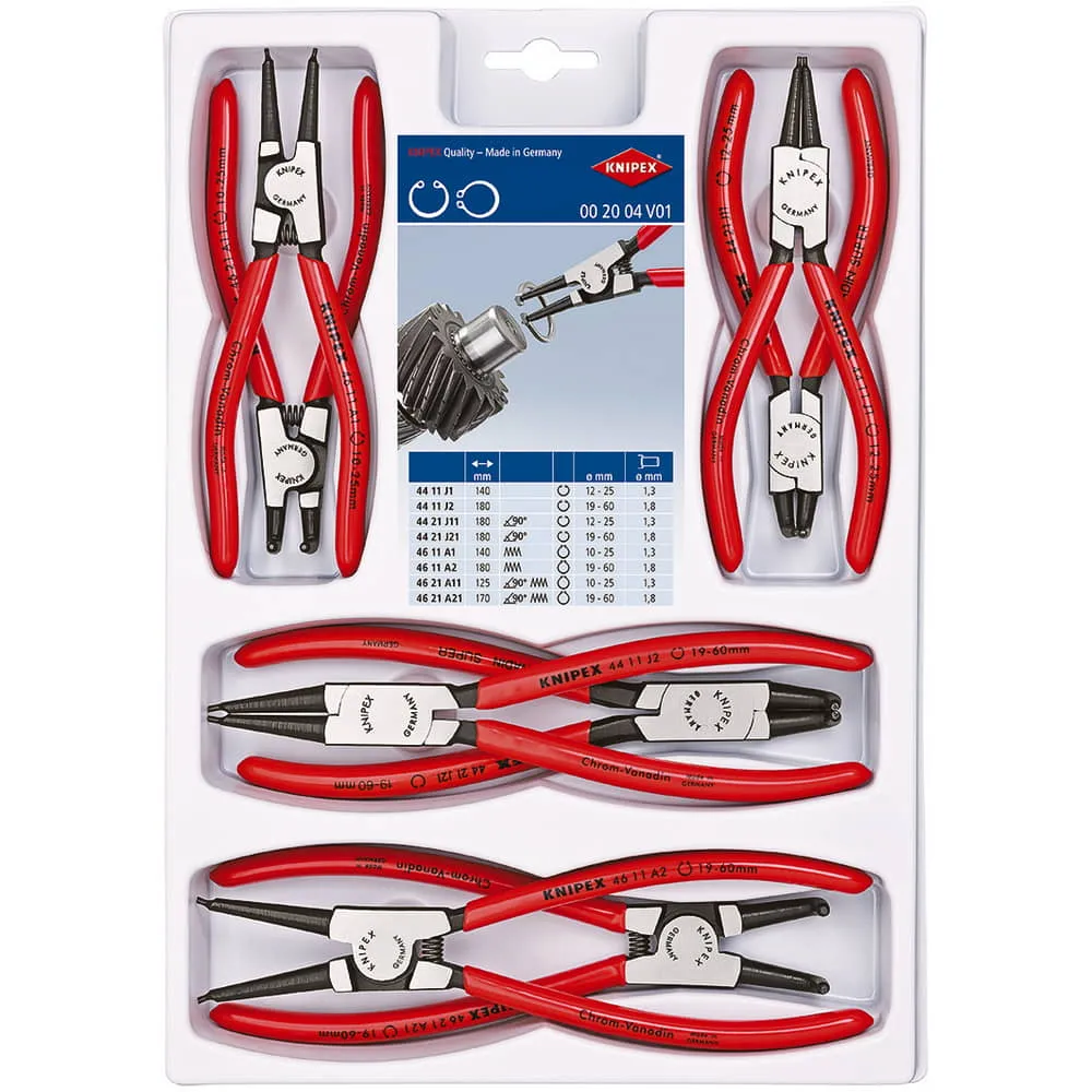Zestaw szczypiec do pierścieni osadczych KNIPEX 8-częściowy z perforacją SB ( 4000795291 )