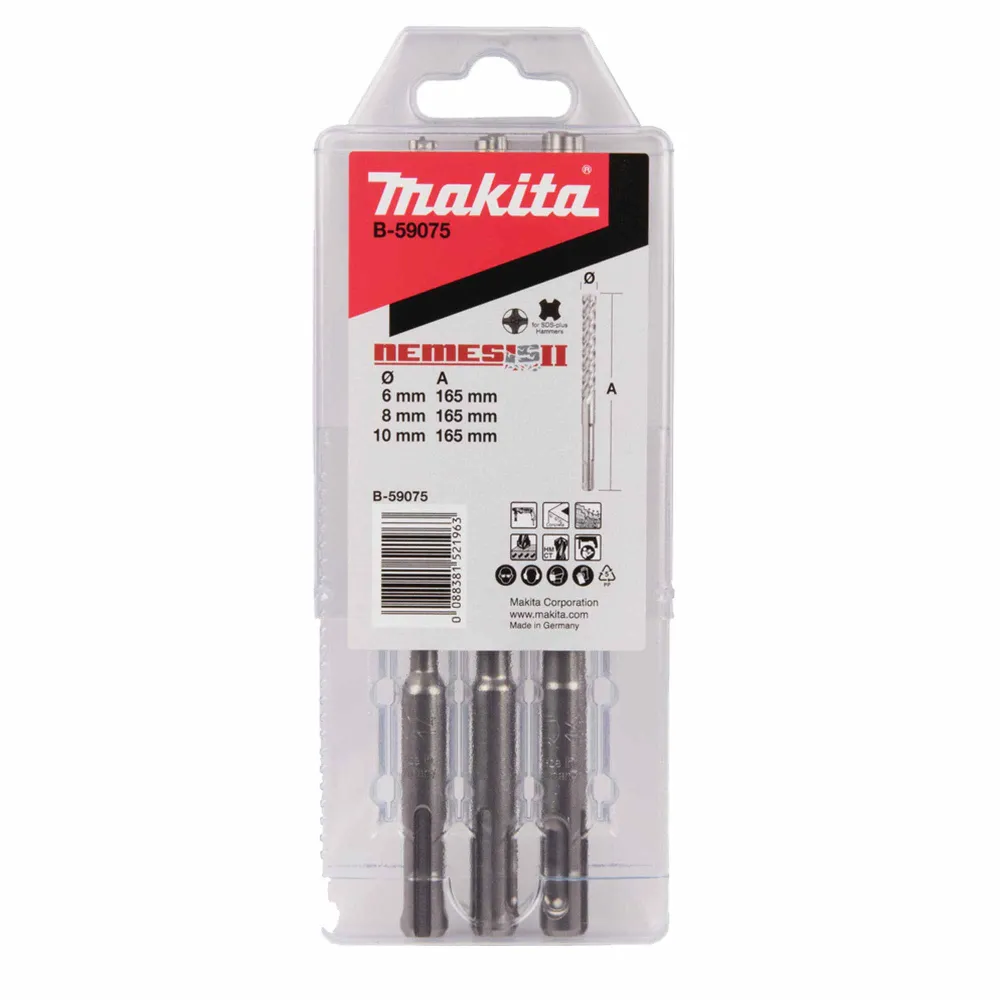 Zestaw 3 bitów Nemesis II Makita B-59075 SDS-PLUS