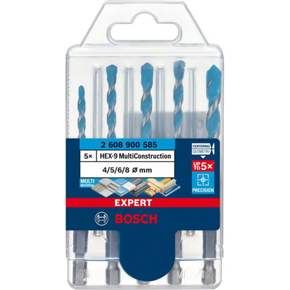 Zestaw wierteł do metalu Bosch Expert HEX-9 MultiConstruction 4/5/6/6/8 mm 5 szt.
